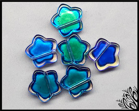 14 mm mood stone star metallic blue