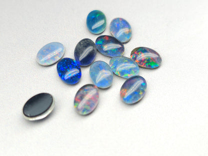 Australian opal triplets - oval - 7 mm