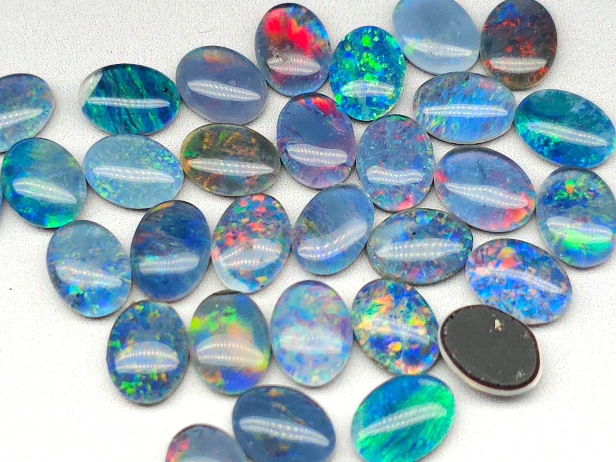 Australian opal triplets - oval - 8 mm