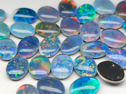 Australian opal triplets - oval - 8 mm