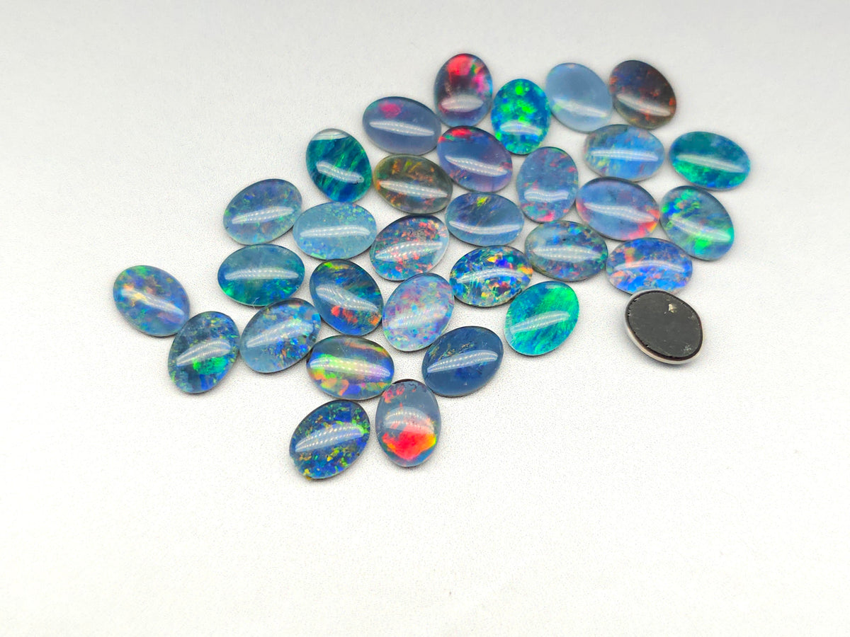 Australian opal triplets - oval - 8 mm