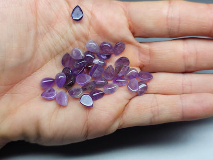 Imbali Crafts amethyst pear cabochon 8mm main product image