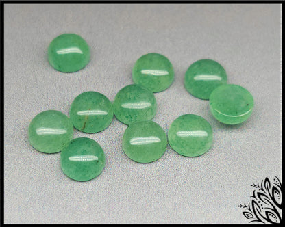 Aventurine round 6 mm flatback cabochon