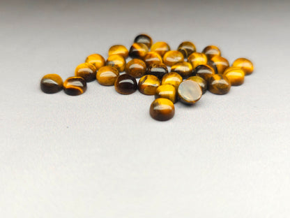 Tigers eye cabochon - round - 6 mm