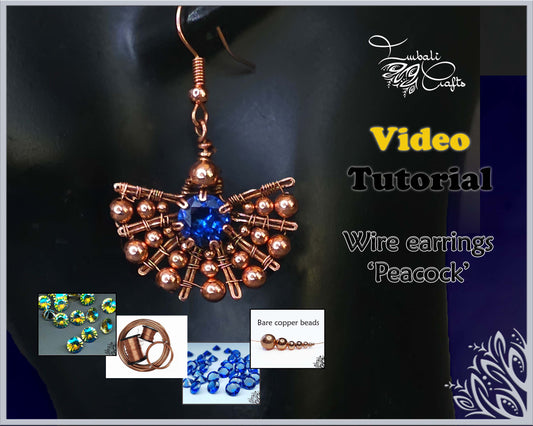 Kit + VIDEO tutorial - Peacock earrings