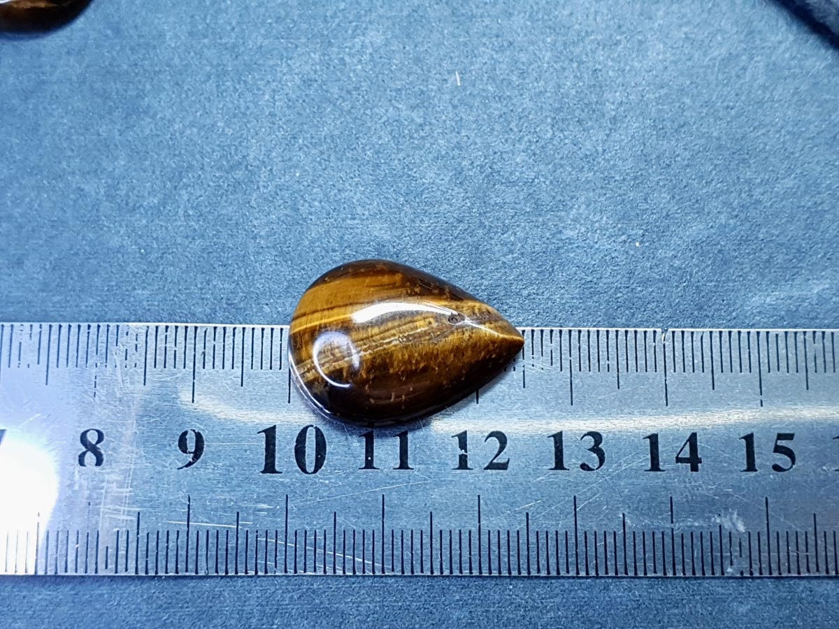 Tigers eye - pear - 25 mm
