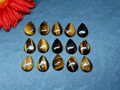 Tigers eye - pear - 25 mm