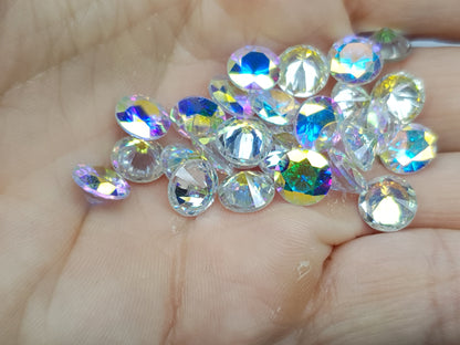 Cubic zirconia - Mystic white - 8 mm - round faceted cut