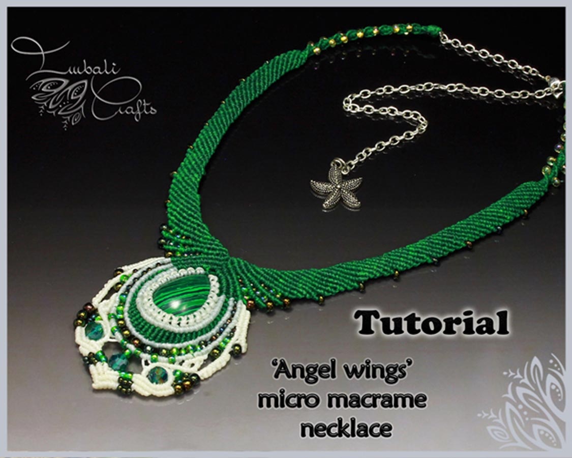 angel wings macrame necklace tutorial