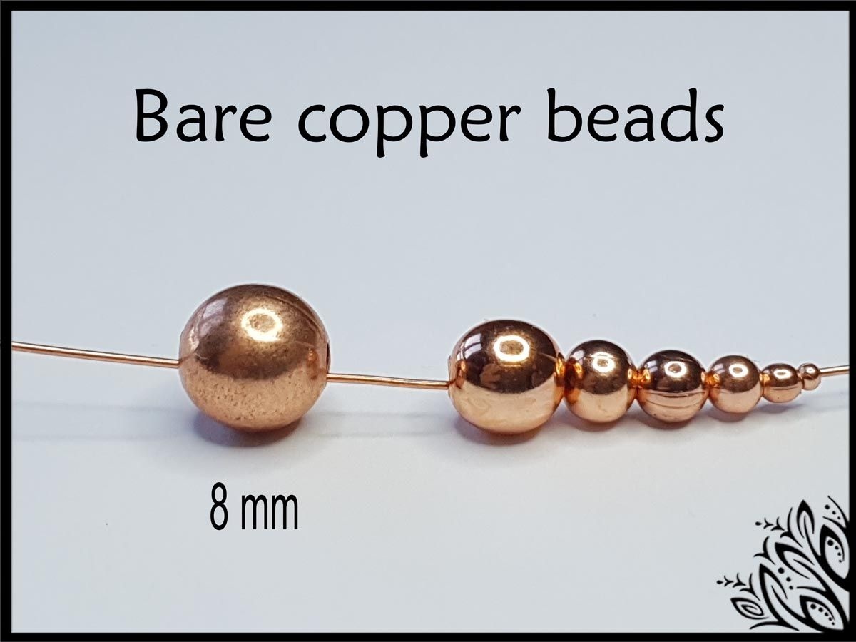 Bare copper beads imbali crafts
