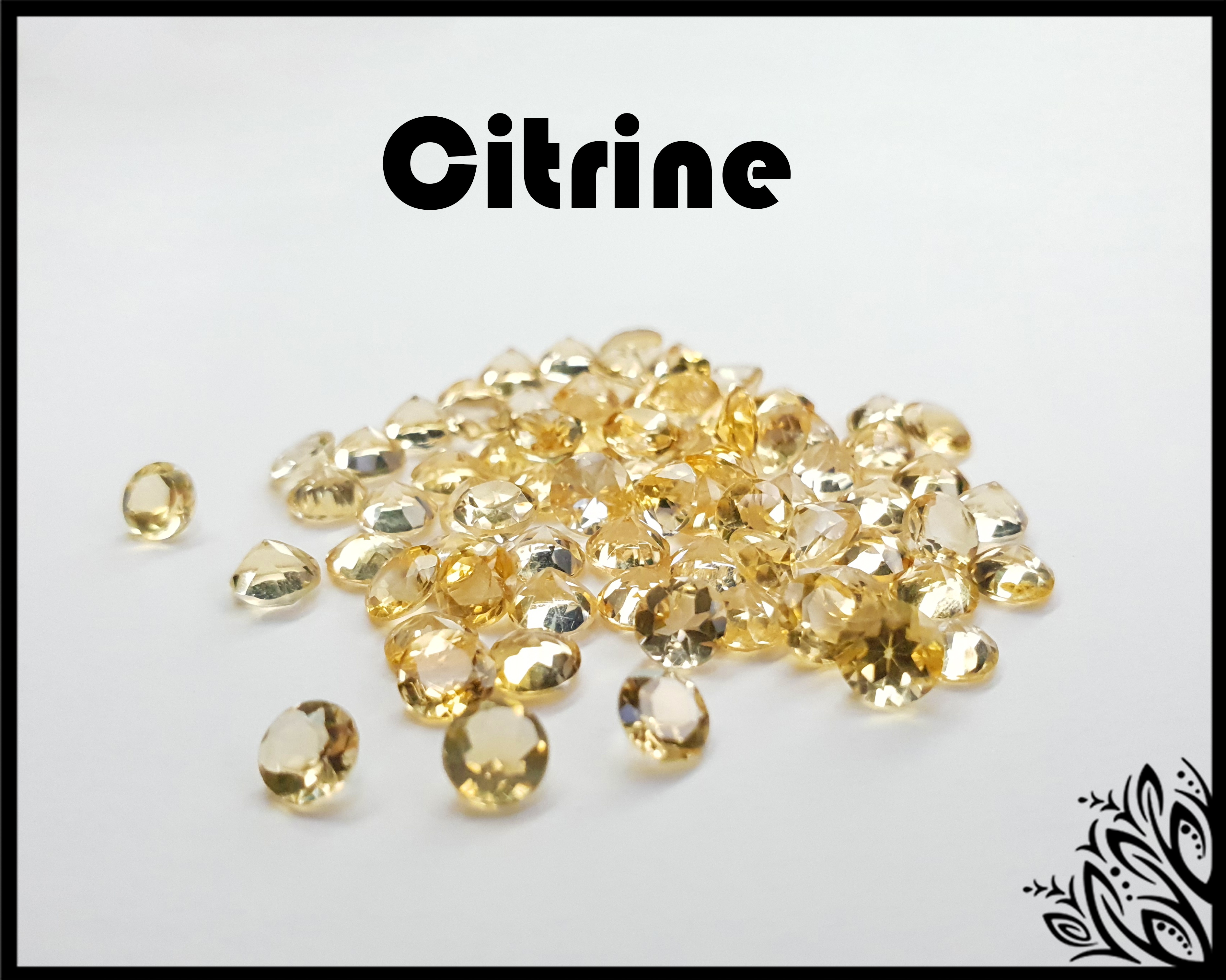 Citrine round cut faceted imbali crafts
