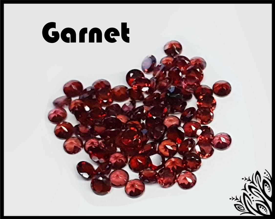 round cut faceted garnet imbali crafts