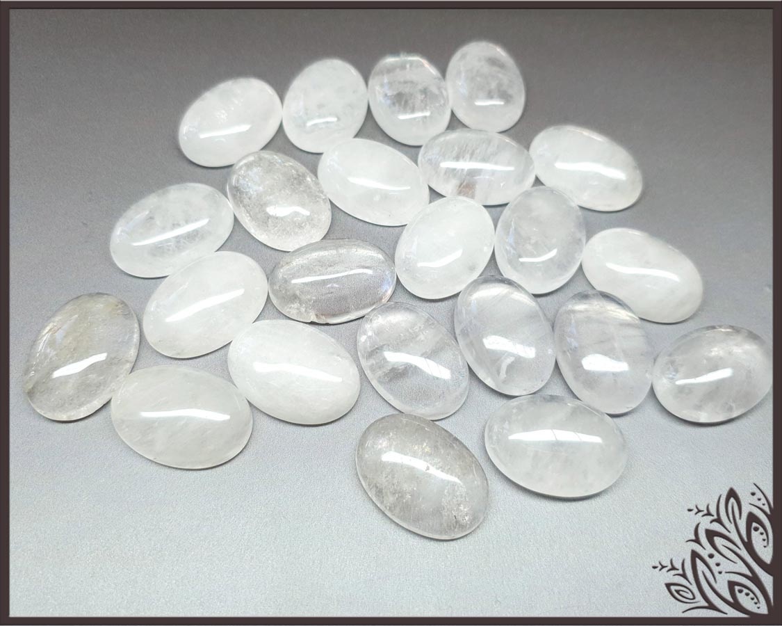GSO057 - Quartz - clear - 25x18mm - oval imbali crafts
