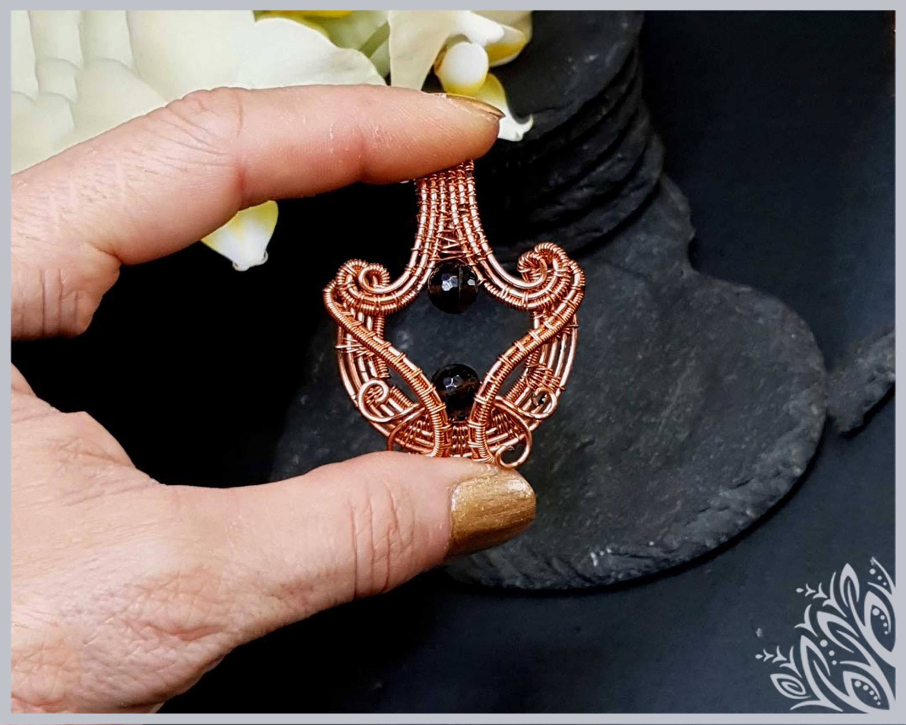 Lagertha copper pendant imbali crafts