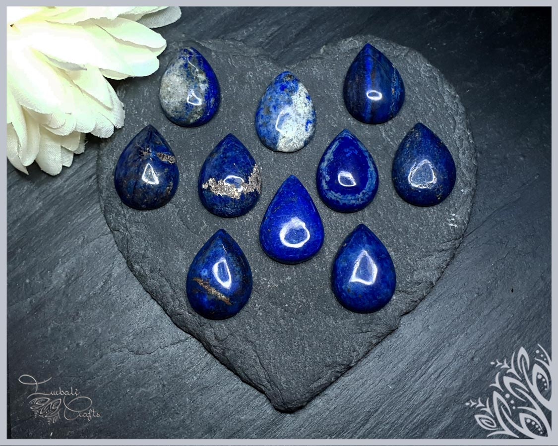 25 mm lapis lazuli pear imbali crafts