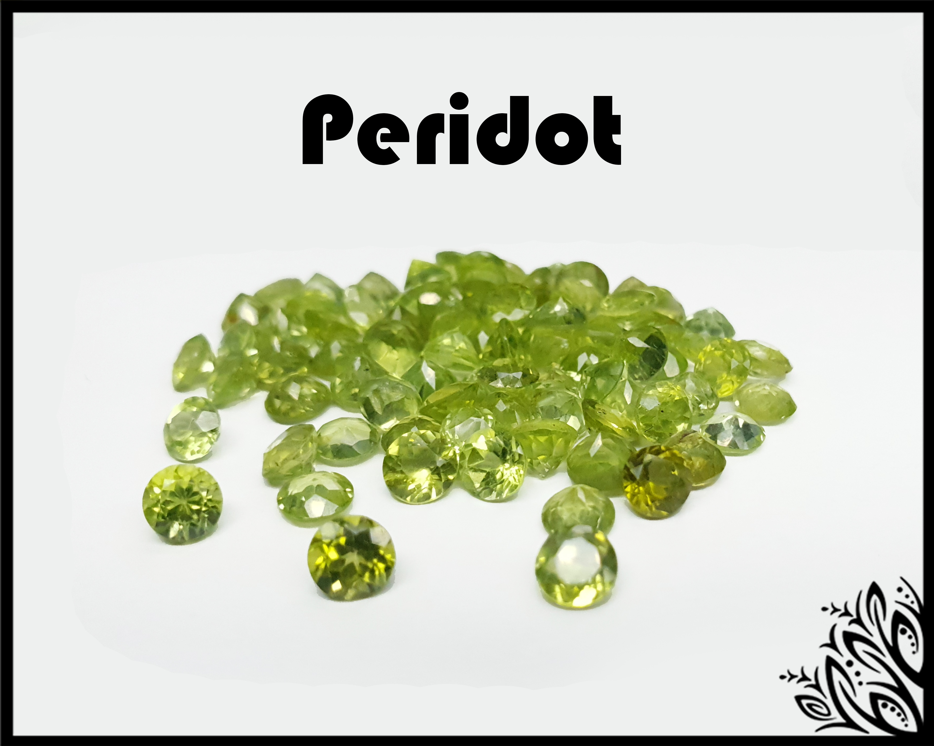 Peridot round cut faceted imbali crafts
